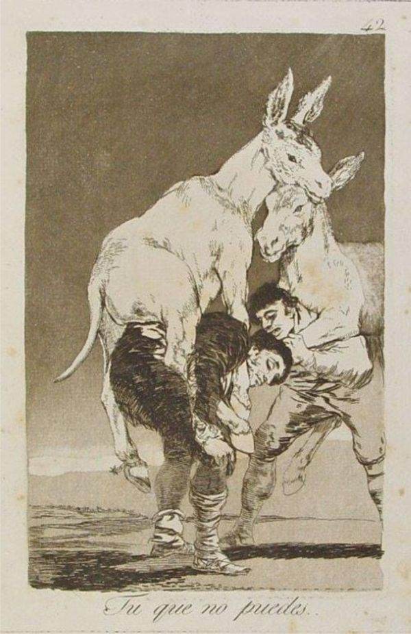 "Tu, cel care nu poţi" / Capricii / Francisco de Goya (1746-1828) "Tu, cel care nu poţi" / Capricii / Francisco de Goya (1746-1828)